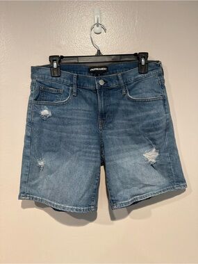® Women’s Distressed Denim Shorts - Blue